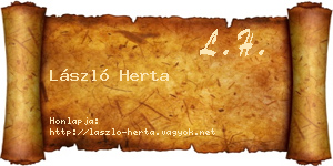 László Herta névjegykártya